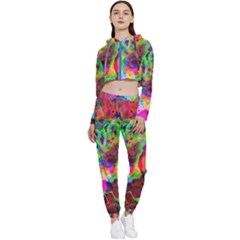 Electric Cropped Zip Up Lounge Set by JustToWear