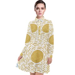 Sunshine Painting Long Sleeve Chiffon Shirt Dress by goljakoff