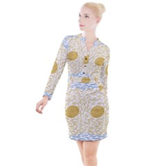 Sunshine Painting Button Long Sleeve Dress by goljakoff