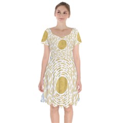 Sunshine Painting Short Sleeve Bardot Dress by goljakoff