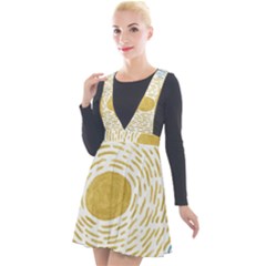 Sunshine Painting Plunge Pinafore Velour Dress by goljakoff