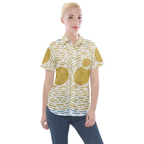 Sunshine Painting Women s Short Sleeve Pocket Shirt by goljakoff