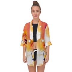 Autumn Paint Open Front Chiffon Kimono by goljakoff