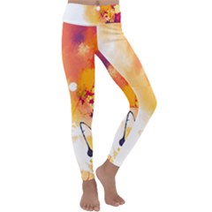 Autumn Paint Kids  Lightweight Velour Classic Yoga Leggings by goljakoff