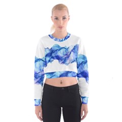 Blue Smoke Cropped Sweatshirt by goljakoff