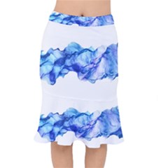 Blue Smoke Short Mermaid Skirt by goljakoff