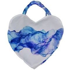 Blue Smoke Giant Heart Shaped Tote by goljakoff