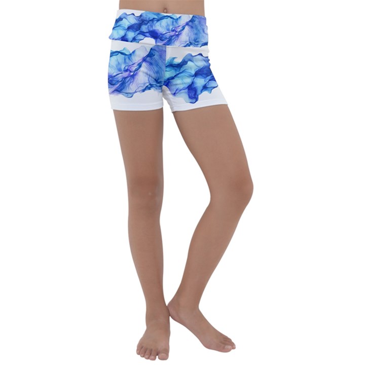 Blue smoke Kids  Lightweight Velour Yoga Shorts