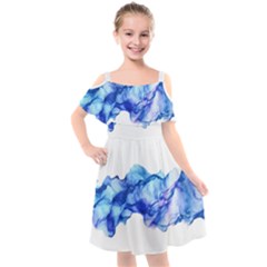 Blue Smoke Kids  Cut Out Shoulders Chiffon Dress by goljakoff