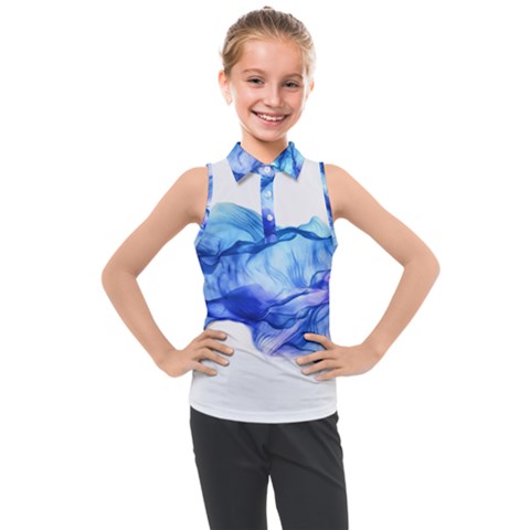 Blue Smoke Kids  Sleeveless Polo Tee by goljakoff