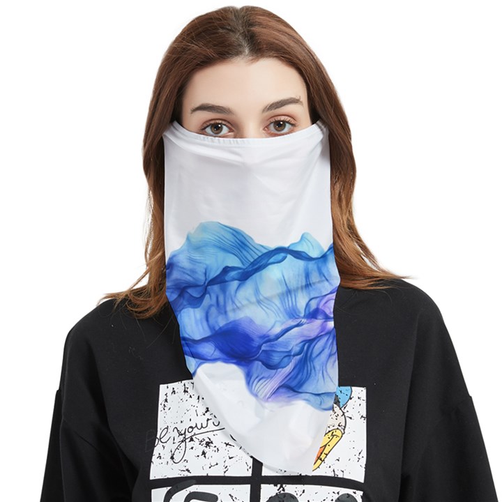 Blue smoke Face Covering Bandana (Triangle)