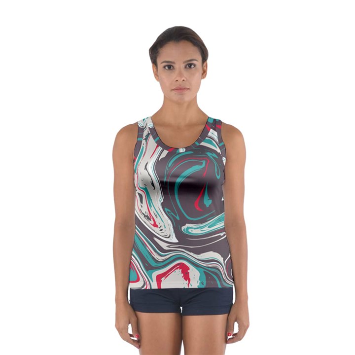 Vector Vivid Marble Pattern 1 Sport Tank Top 