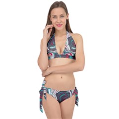 Vector Vivid Marble Pattern 1 Tie It Up Bikini Set by goljakoff