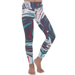 Vector Vivid Marble Pattern 1 Kids  Lightweight Velour Classic Yoga Leggings by goljakoff