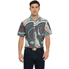 Vector Vivid Marble Pattern 1 Men s Short Sleeve Pocket Shirt  by goljakoff