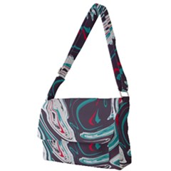 Vector Vivid Marble Pattern 1 Full Print Messenger Bag (l) by goljakoff