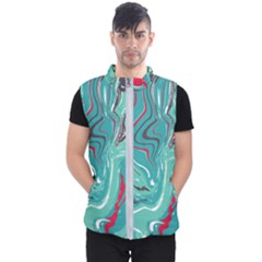 Vector Vivid Marble Pattern 2 Men s Puffer Vest by goljakoff