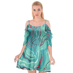 Vector Vivid Marble Pattern 2 Cutout Spaghetti Strap Chiffon Dress by goljakoff