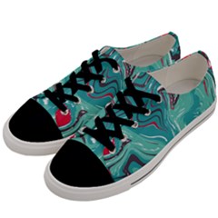 Vector Vivid Marble Pattern 2 Men s Low Top Canvas Sneakers by goljakoff