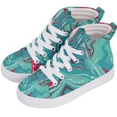 Vector Vivid Marble Pattern 2 Kids  Hi-top Skate Sneakers by goljakoff