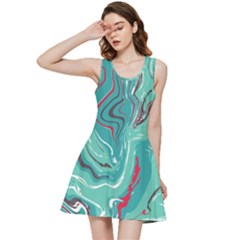 Vector Vivid Marble Pattern 2 Inside Out Racerback Dress by goljakoff