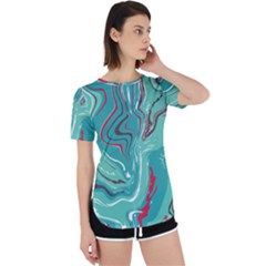 Vector Vivid Marble Pattern 2 Perpetual Short Sleeve T-shirt by goljakoff