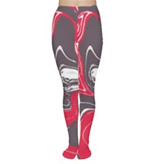 Red Vivid Marble Pattern 3 Tights by goljakoff