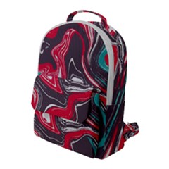 Red Vivid Marble Pattern 3 Flap Pocket Backpack (large) by goljakoff