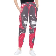 Red Vivid Marble Pattern 3 Tapered Pants by goljakoff