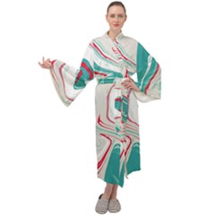 Vector Vivid Marble Pattern 4 Maxi Velour Kimono by goljakoff