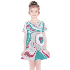 Vector Vivid Marble Pattern 4 Kids  Simple Cotton Dress by goljakoff