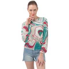 Vector Vivid Marble Pattern 4 Banded Bottom Chiffon Top by goljakoff