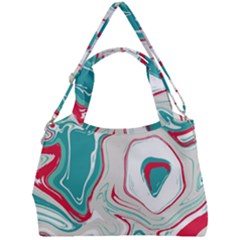 Vector Vivid Marble Pattern 4 Double Compartment Shoulder Bag by goljakoff