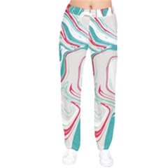 Vector Vivid Marble Pattern 4 Women Velvet Drawstring Pants by goljakoff