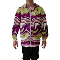 Vector Vivid Marble Pattern 5 Kids  Hooded Windbreaker by goljakoff