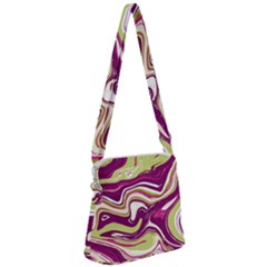 Vector Vivid Marble Pattern 5 Zipper Messenger Bag by goljakoff