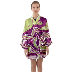 Vector Vivid Marble Pattern 5 Long Sleeve Satin Kimono by goljakoff