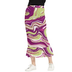 Vector Vivid Marble Pattern 5 Maxi Fishtail Chiffon Skirt by goljakoff