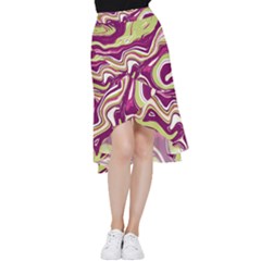 Vector Vivid Marble Pattern 5 Frill Hi Low Chiffon Skirt by goljakoff