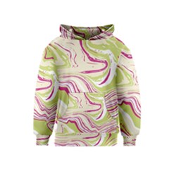 Green Vivid Marble Pattern 6 Kids  Pullover Hoodie by goljakoff