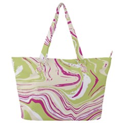 Green Vivid Marble Pattern 6 Full Print Shoulder Bag by goljakoff