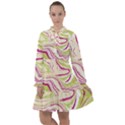 Green Vivid Marble Pattern 6 All Frills Chiffon Dress View1