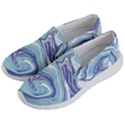 Blue Vivid Marble Pattern 9 Men s Lightweight Slip Ons View2