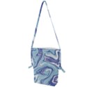 Blue Vivid Marble Pattern 9 Folding Shoulder Bag View1