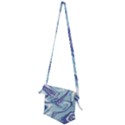 Blue Vivid Marble Pattern 9 Folding Shoulder Bag View2