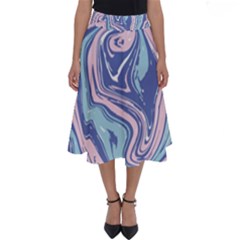 Vector Vivid Marble Pattern 10 Perfect Length Midi Skirt by goljakoff