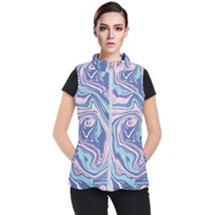 Vector Vivid Marble Pattern 10 Women s Puffer Vest by goljakoff