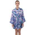 Vector Vivid Marble Pattern 10 Long Sleeve Satin Kimono View1