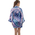 Vector Vivid Marble Pattern 10 Long Sleeve Satin Kimono View2