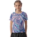 Vector Vivid Marble Pattern 10 Kids  Frill Chiffon Blouse View1